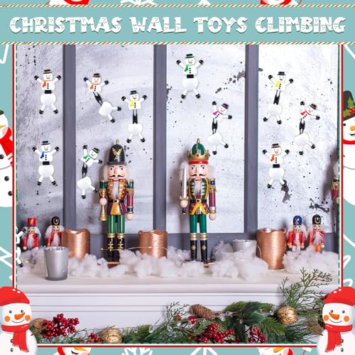 114 Pcs Christmas Sticky Wall Climbing Toys Party Favors Stretchy Snowman