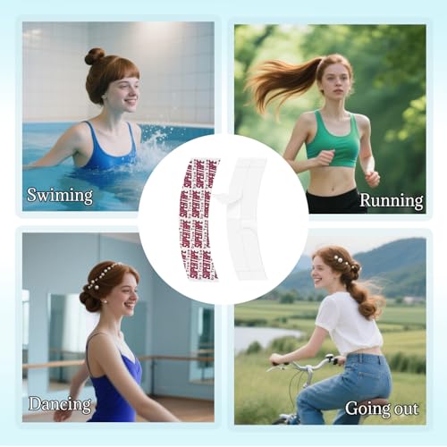 BOROLA Clear Wig Tape - 10-Pack Sweat-Proof Invisible PU Adhesive Strips