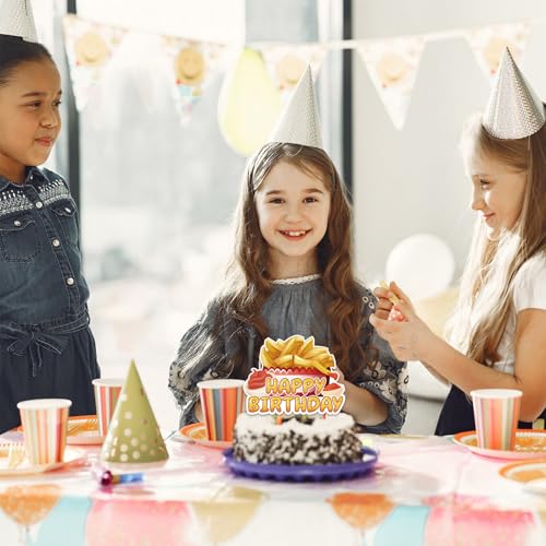 French Fries Birthday Cake Topper - Fun Fast Food Party Decoration
