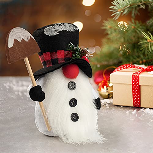 Christmas Gnome Plush Decor 2 Pack - Snowman Scandinavian Figurines
