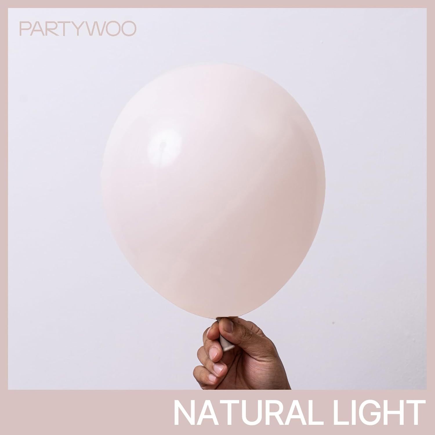 PartyWoo Beige Balloons - 120pcs Boho Cream & Ivory Balloon Arch Kit | Various Sizes for Weddings & Events