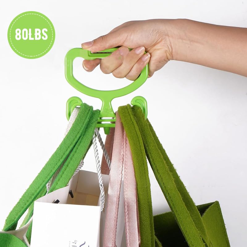 Grocery Bag Carrier - 2 Pack Heavy-Duty Holder with Ergonomic Grip