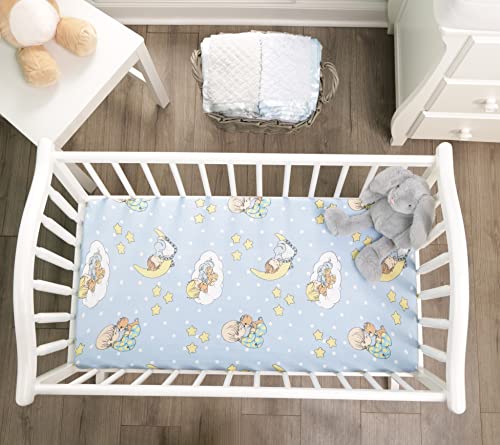 Everyday Kids 2-Pack Precious Moments Fitted Cradle Sheets, 18" x 36"