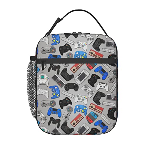 Insulated Video Game Controller Lunch Bag for School, Work, and Travel