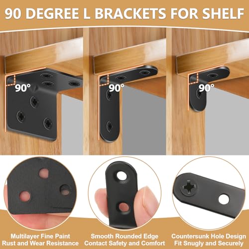 MAPVOLUT Heavy Duty L Brackets Set - 25Pcs Metal Corner Braces