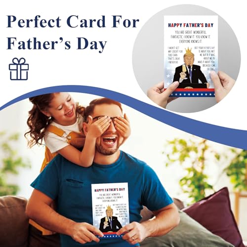 Funny Father's Day Card for Dad - Supoeguk 8x5.3 Inches