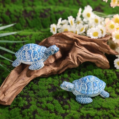 Sea Turtle Resin Toilet Bolt Covers - Decorative Bathroom Screw Caps (2 Pack)