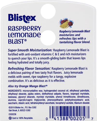 Blistex Lip Protectant SPF 15 - Raspberry Lemonade Blast, 0.15 oz