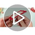 Pinkunn 10-Pack Red Scalloped Velvet Christmas Photo Frame Ornaments - Holiday Decor