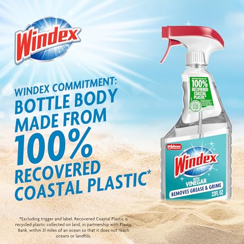 Windex Vinegar Glass Cleaner Spray - Streak-Free Shine 23 oz