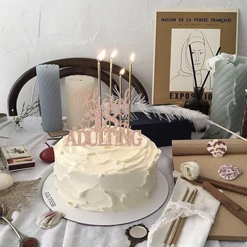 Glitter 18th Birthday Cake Topper - Cheers to 18 Years