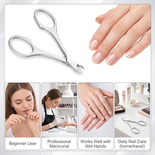 Fine Edge Cuticle Trimmer Nippers, with Round Grip Professional