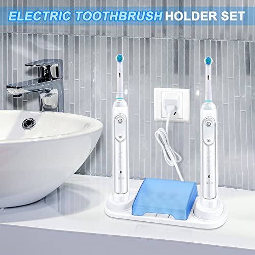 Electric Toothbrush Holder for Braun Oral-B with Charger & Brush Head Storage