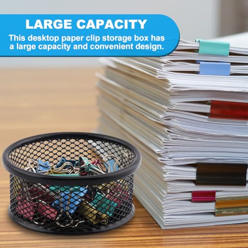 Stackable Mesh Paper Clip Holder for Desk, 2 Pack - Office Organization