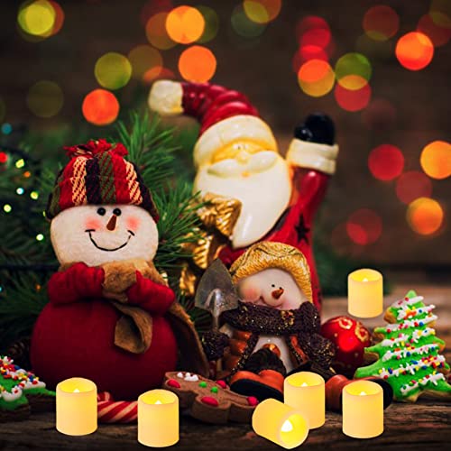 72 Pack Battery Operated Flameless LED Tea Lights - Flickering Votive Candles for Wedding Halloween Christmas