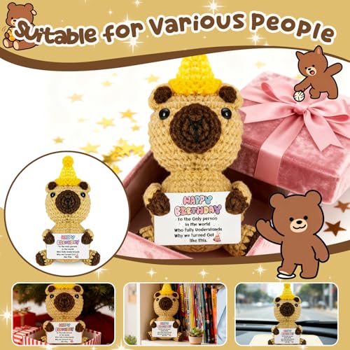 Handmade Crochet Bear - Unique Birthday Gift for Women & Men