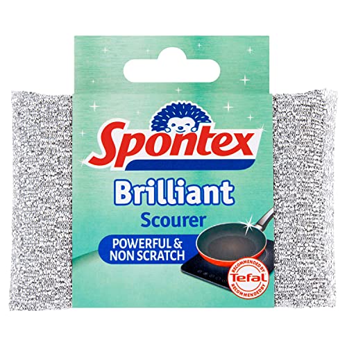 Spontex Brilliant Non-Scratch Scourer Pad for Non-Stick Pots and Pans