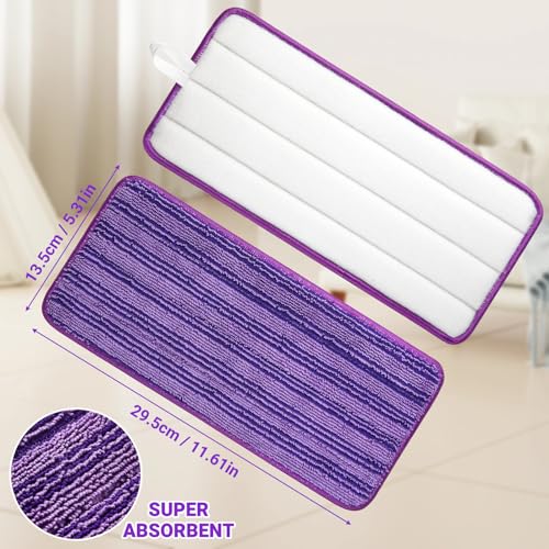 Microfiber WetJet Pads for Swiffer Wet Jet - 2 Pack, 11.8" x 5.5"