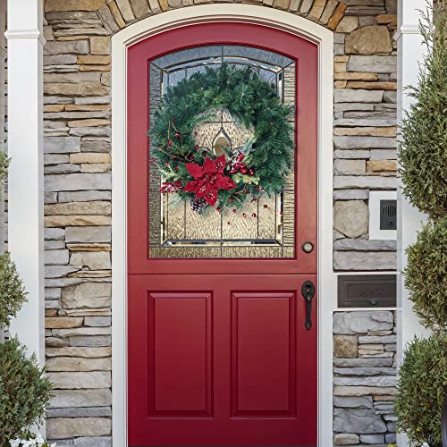 Red Velvet Christmas Poinsettia Flower Picks - 6pcs 10-Inch Holiday Decor