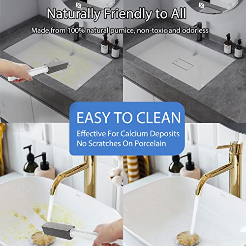 FAZMoss Extra Long Handle Pumice Stone for Toilet Cleaning - 2 Pack