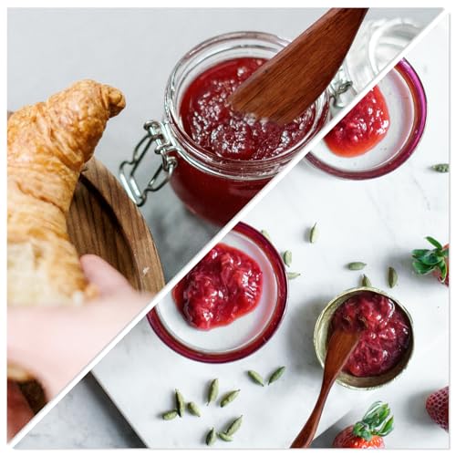 4-Pack Wooden Butter Knives - 5.9 Inch Jam Spreaders for Kitchen