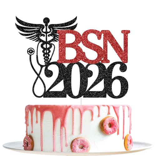 Congrats BSN 2026 Cake Topper - Graduation Party Decoration