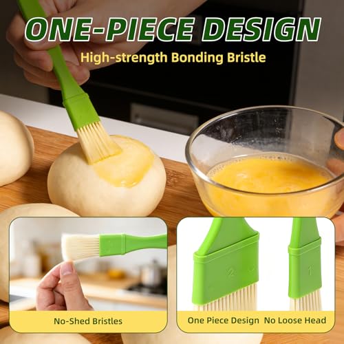 Miryelis 3-Piece Pastry Brush Set, Heat-Resistant Cooking & BBQ Basting Brushes