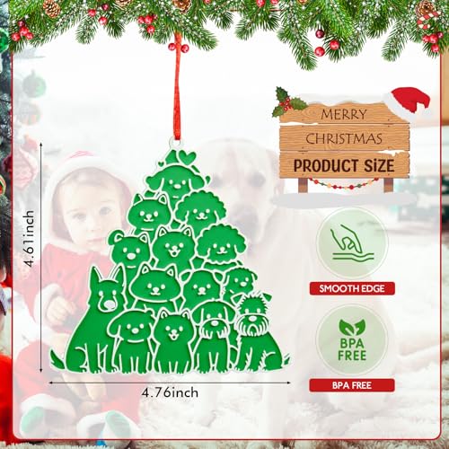 Dog Coffee Christmas Ornament - Dog Silhouette Holiday Tree Decoration - Variation of Dog-coffee