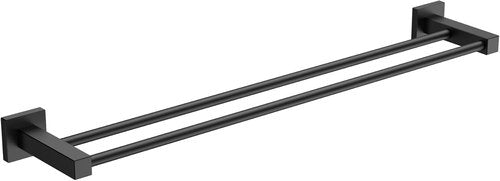 FORIOUS Double Towel Bar - 24 Inch Heavy Duty SUS304 Stainless Steel | Matte Black Finish