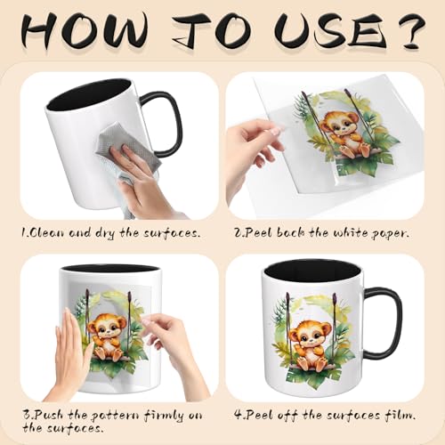 DORSBABY UV DTF Cup Wrap Stickers - 12 Assorted Designs