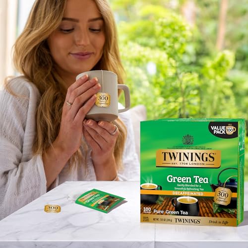 Twinings Decaffeinated Green Tea Bags, 100 Count (Pack of 1)