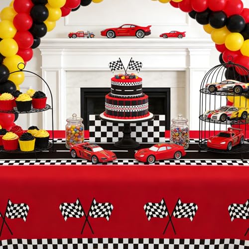 Slergut Racing Car Birthday Party Decorations - 3 Pack Tablecloths