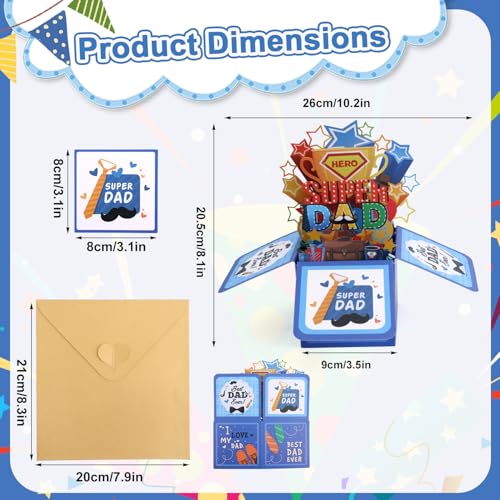 3D Pop-Up Birthday Card for Dad | Unique Greeting Card Gift