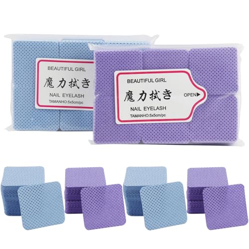 600 Pcs Lint Free Nail Wipes and Eyelash Glue Cleaner Pads