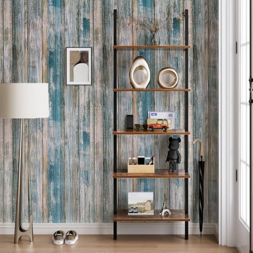 Blue Wood Shiplap Contact Paper - Peel and Stick Shelf Liner 17.7"x117"