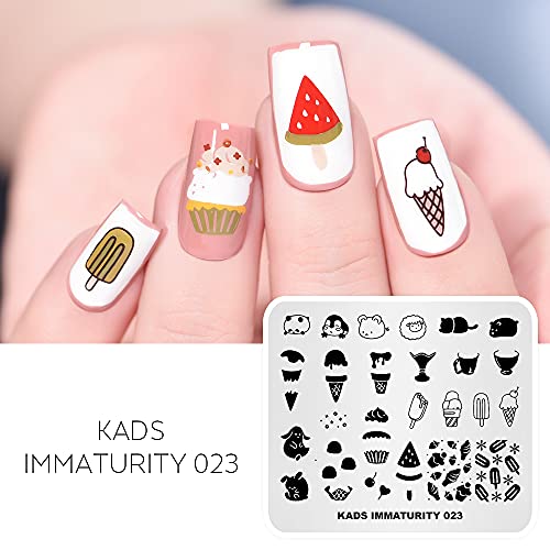 Rolabling Stainless Steel Nail Stamping Plate Summer Ice Cream IM023