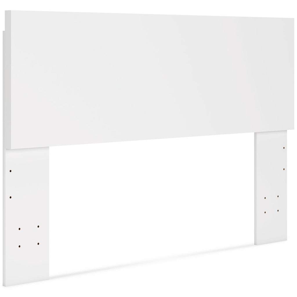 Signature Design by Ashley Onita Contemporary Queen Panel Headboard with Adjustable Height, Wood and Decorative Laminate, 39.53" High, Solid White Finish