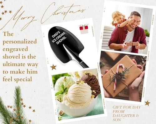 Funny Engraved Ice Cream Shovel Spoon for Dad - Unique Gift