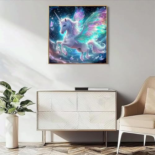 5D Unicorn Diamond Art Kit for Adults - DIY Round Painting