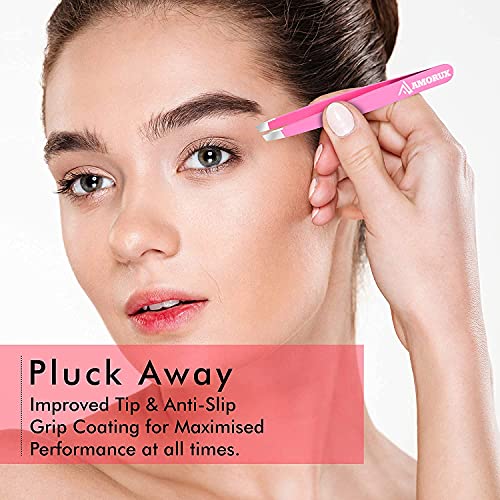 Professional Stainless Steel Eyebrow Tweezers for Facial Hair Removal