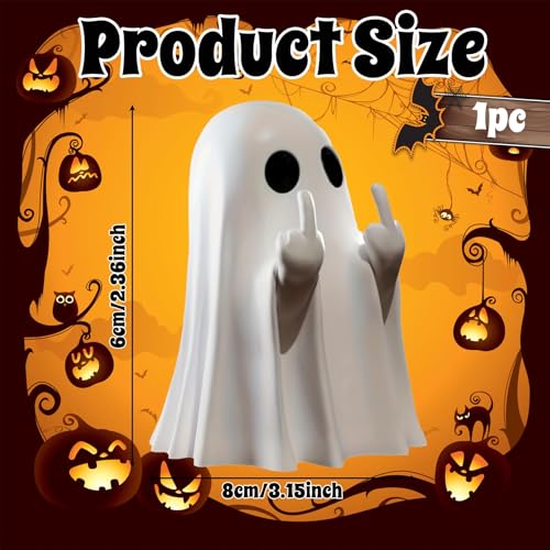 Cute Ghost Figurine Tabletop Decoration | Funny Halloween Statue
