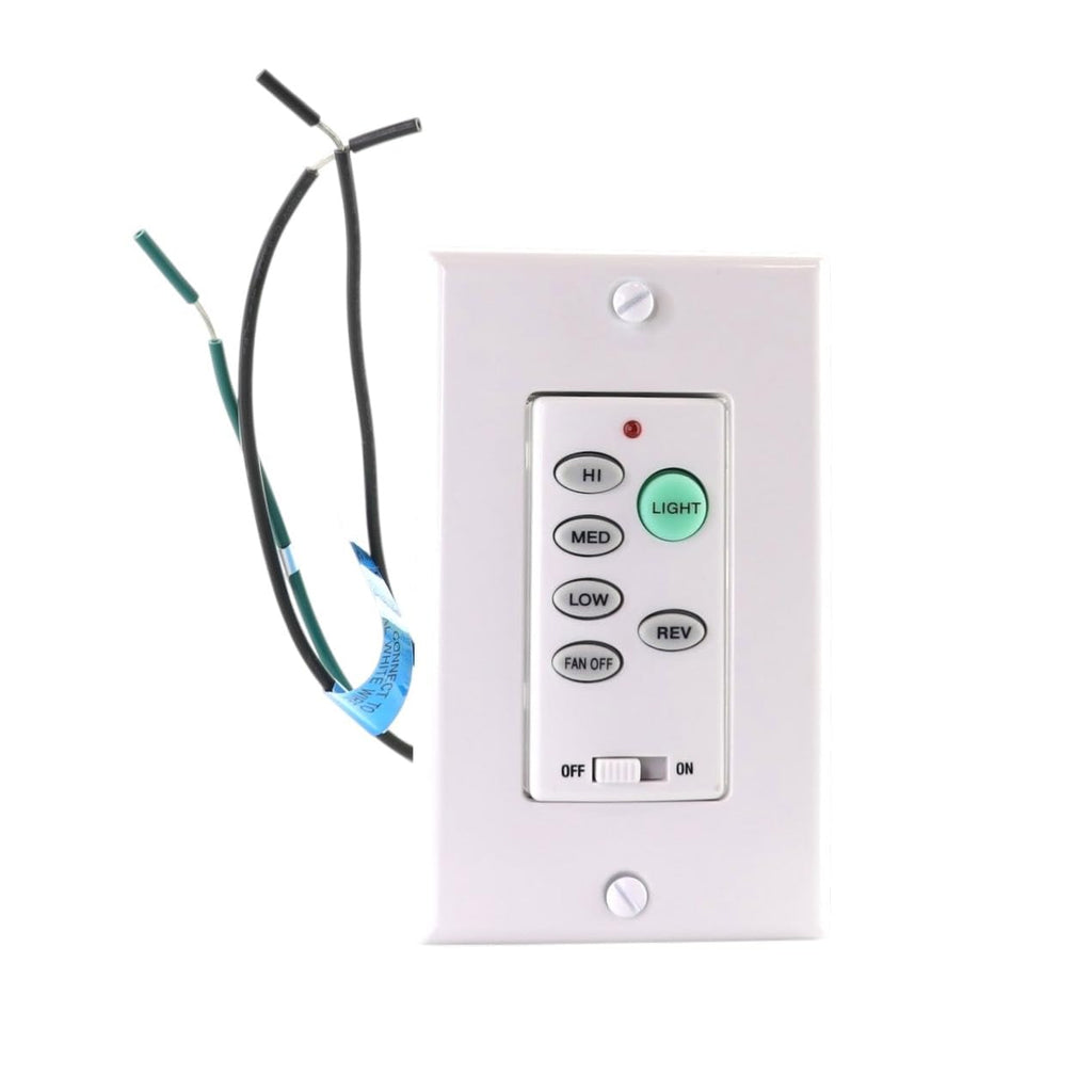 Anderic UC9051T Wired Wall Switch Ceiling Fan Remote Control | 3-Speed Fan, Light Dimmer, Reverse | Works with FAN28R, FAN18R, FAN30R, UC7067FMRX Receivers | Replacement for UC9050T
