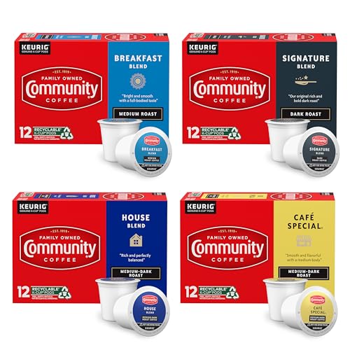 Community Coffee Variety Pack, 48 Count Single-Serve Coffee Pods