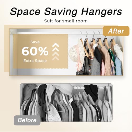 HOUSE DAY Black Clothes Hanger Connector Hooks - 60 Pack
