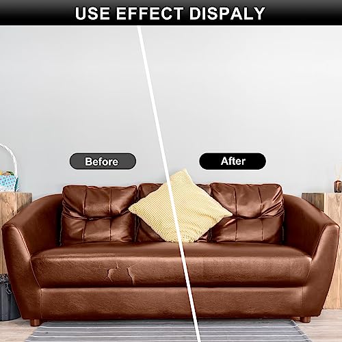 Numola Leather Repair Patch - 3x4 Inch Self-Adhesive Light Brown