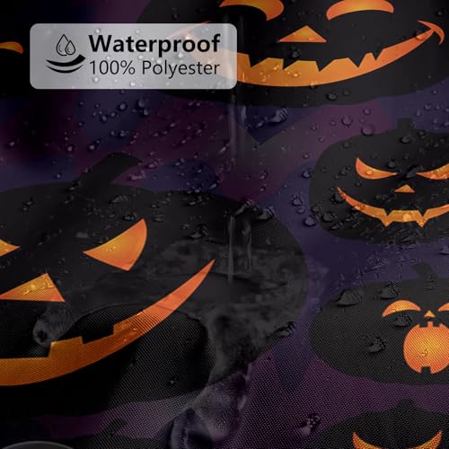 MEHOFOND Purple Halloween Pumpkin Shower Curtain - 72x72 Inch