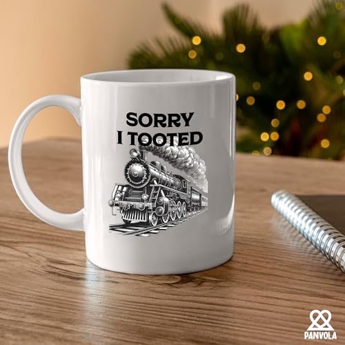 Funny Sorry I Tooted Ceramic Mug 11oz White - Train Gift Coffee Cup