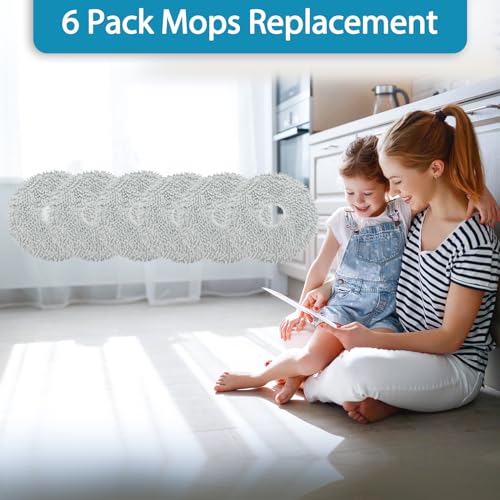 KGC 6-Pack Microfiber Mop Pads for Dreame L10s, L10, X40, X30 Ultra