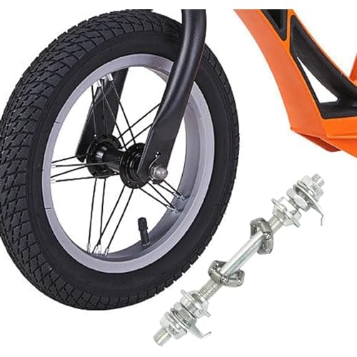 4.92 inch Silver Bike Front Axle Bearings, Simple Installation, High Strength, Lightweight, Replacement Wheel Hub Axle, General Purpose Bicycle Accessories