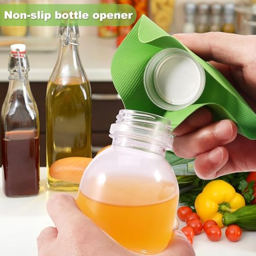 CORYTAO 4-Pack Silicone Jar Openers for Seniors & Arthritis - Non-Slip Grip Pads